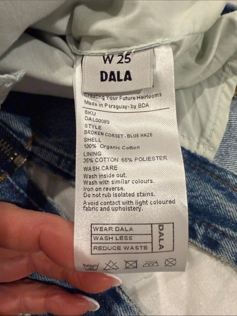 NWOT DALA Light Wash Denim Cropped Tank Top Size XS - Picture 5 of 7